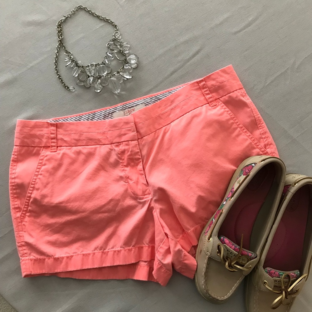 {J Crew} tangerine shorts, 10